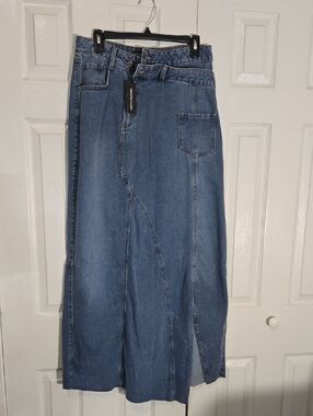 Long Denim Maxi Skirt 6